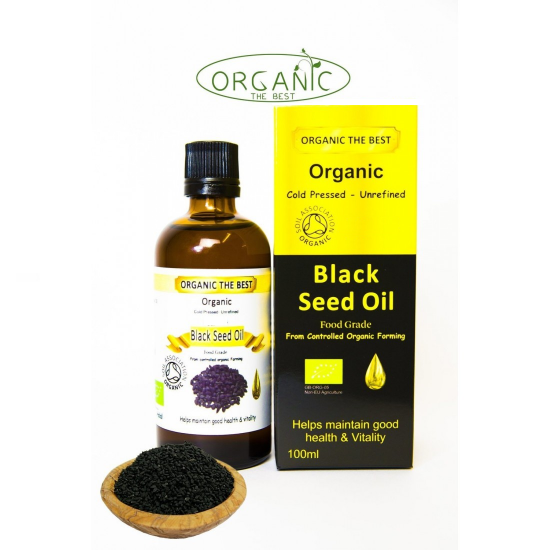 Organic Black Seed Oil Cold Pressed Unrefined, Certified Nigella 100 ml Organic Black Seed Oil Cold Pressed Unrefined, Certified Nigella 100 ml
